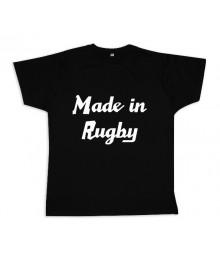 Tee shirt rugby bébé "Made in Rugby" Noir/Blanc