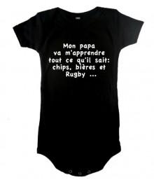 Body bébé "3ème mi temps" Noir/Blanc