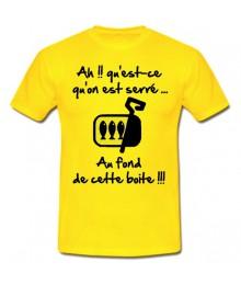 Tee shirt rugby humour "Les Sardines" Jaune/Noir