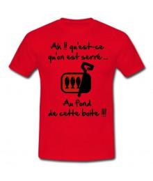 Tee shirt Rugby Humour "Les Sardines" Rouge/Noir