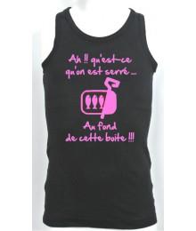 Débardeur Junior "Sardines" Noir/Rose fluo
