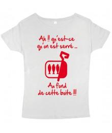 Tee shirt femme 3ème mi-temps "Sardines" Blanc/Rouge