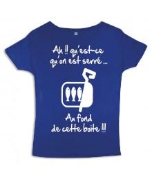 Tee shirt femme 3ème mi-temps "Sardines" Bleu/Blanc