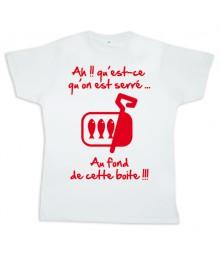 Tee shirt Rugby bébé "Sardines" Blanc/Rouge