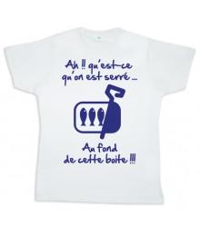 Tee shirt Rugby bébé "Sardines" Blanc/Bleu