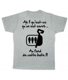 Tee shirt Rugby bébé "Sardines" Gris/Noir