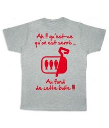 Tee shirt Rugby bébé "Sardines" Gris/Rouge