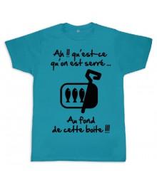 Tee shirt Rugby bébé "Sardines" Turquoise/Noir
