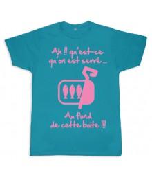 Tee shirt Rugby bébé "Sardines" Turquoise/Rose