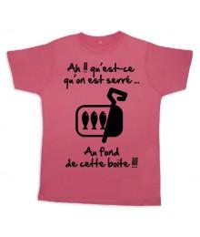 Tee shirt Rugby bébé "Sardines" Rose/Noir