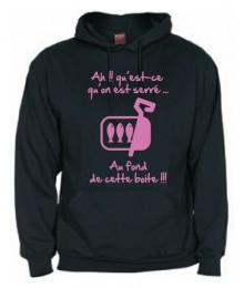 Sweat Capuche "Sardines" Noir