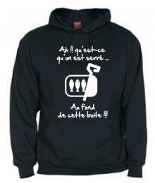 Sweat Capuche Junior "Sardines" Noir