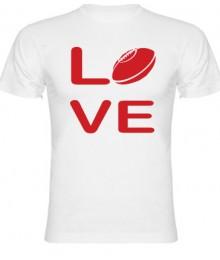 Tee shirt Love Rugby Blanc 