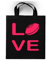 Sac en toile Love Rugby Noir/ Rose