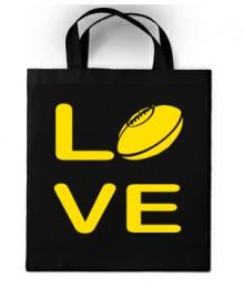 Sac en toile Love Rugby Noir/ Jaune