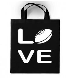 sac en toile Love Rugby Noir/ Blanc