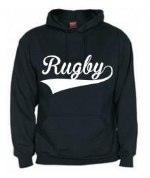 Sweat capuche Rugby Noir