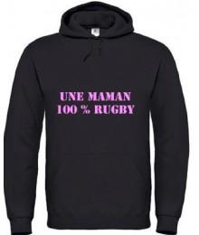 Sweat Maman 100 % noir rose 