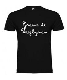 Tee shirt bébé Graine de Rugbyman Noir