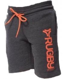 Short molleton Rugby Division junior Gris foncé/orange