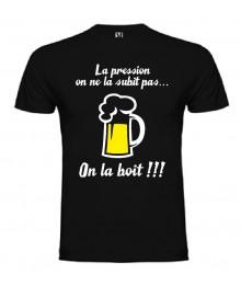 Tee Shirt "La pression" Noir