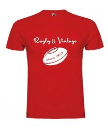 Tee Shirt Rugby & Vintage Ballon Rouge