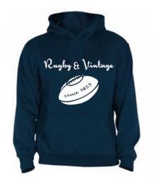 Sweat capuche Rugby & Vintage Ballon Navy
