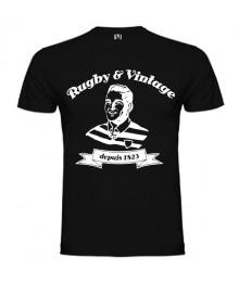 Tee Shirt Rugby & Vintage Buste Noir