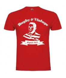 Tee Shirt Rugby & Vintage Buste Rouge