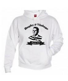 Sweat capuche Rugby & Vintage Buste Blanc