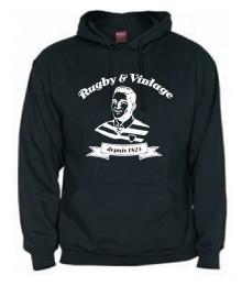 Sweat capuche Rugby & Vintage Buste Noir