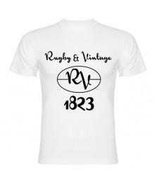 Tee Shirt Rugby & Vintage RV Blanc
