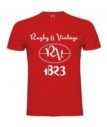 Tee Shirt Rugby & Vintage RV Rouge