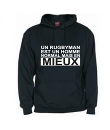 Sweat Un Rugbyman est un homme normal mais en mieux