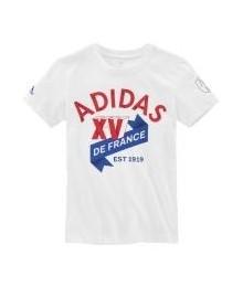 Tee Shirt Adidas XV de France Junior blanc