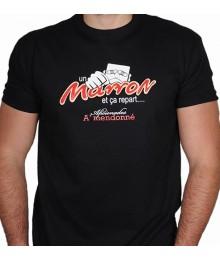 Tee shirt Aficionados "MARRON" Noir