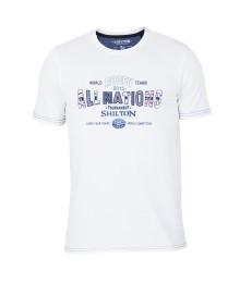 Tee shirt Shilton ALL NATIONS Blanc
