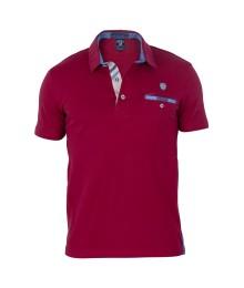 Polo Shilton Slub BLason Bordeaux