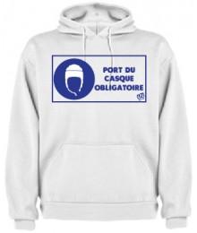 Sweat capuche Pelouse Blanc