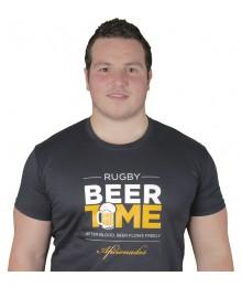 Tee shirt Aficionados "Beer Time" Noir