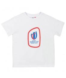 T-Shirt Coupe Du Monde De Rugby France 2023 Enfant Blanc