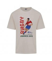 T-Shirt Rugby Coupe Du Monde De Rugby France 2023 écru